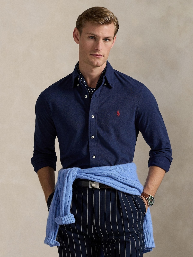 Polo Ralph Lauren Blue Featherweight Mesh Shirt - Image 1 of 5