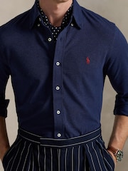 Polo Ralph Lauren Blue Featherweight Mesh Shirt - Image 4 of 5