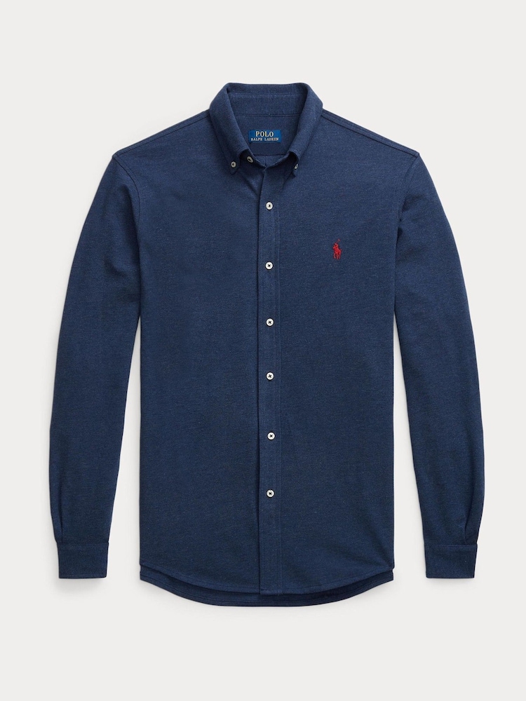 Polo Ralph Lauren Blue Featherweight Mesh Shirt - Image 5 of 5