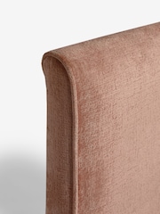 Plush Chenille Rose Pink Contemporary Upholstered Headboard - Image 3 of 4