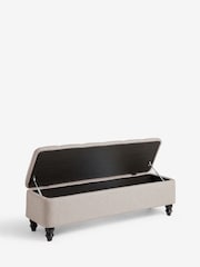 Wool Blend Natural Stone Hartford Ottoman Blanket Box - Image 5 of 8