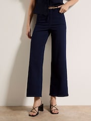 Apricot Blue Zara Wide-Leg Elastic Jeans - Image 1 of 6