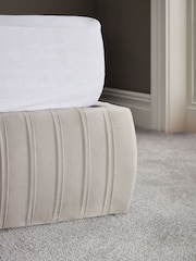 Soft Velvet Light Grey Scarlett Upholstered Ottoman Storage Bed Frame - Image 5 of 9