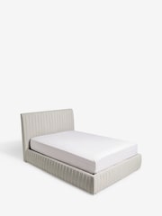 Soft Velvet Light Grey Scarlett Upholstered Ottoman Storage Bed Frame - Image 8 of 9