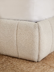 Casual Boucle Light Natural Astrid Upholstered Ottoman Storage Bed Frame - Image 6 of 10