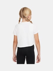 Nike White Pro Cropped T-Shirt - Image 2 of 4