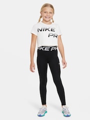 Nike White Pro Cropped T-Shirt - Image 3 of 4
