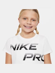 Nike White Pro Cropped T-Shirt - Image 4 of 4
