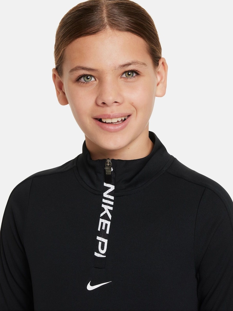 Nike Black Pro Dri-Fit Half Zip Top - Image 4 of 7