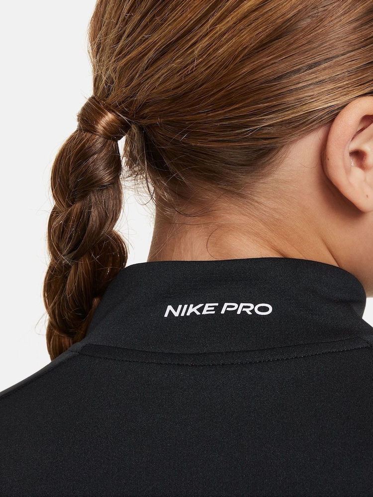 Nike Black Pro Dri-Fit Half Zip Top - Image 6 of 7