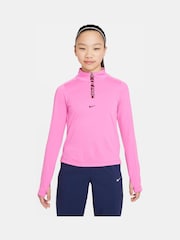 Nike Pink Pro Dri-Fit Half Zip Top - Image 1 of 5
