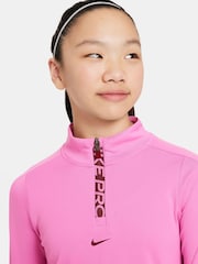 Nike Pink Pro Dri-Fit Half Zip Top - Image 3 of 5