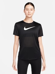 Nike Black Dri-FIT Graphic Swoosh Short Sleeve T-Shirt - Image 1 of 4