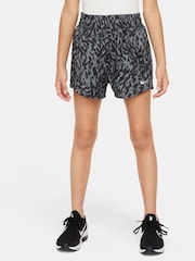 Nike Black/Grey Print One Woven High Rise Shorts - Image 1 of 7