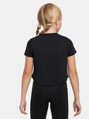 Nike Black Pro Cropped T-Shirt - Image 2 of 4