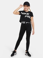 Nike Black Pro Cropped T-Shirt - Image 3 of 4