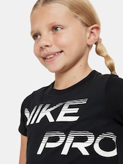 Nike Black Pro Cropped T-Shirt - Image 4 of 4