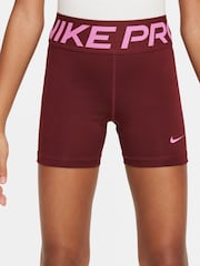 Красный - Nike Pro Dri-FIT 3 Inch Super High Waist Shorts - Изображение 3 из 5