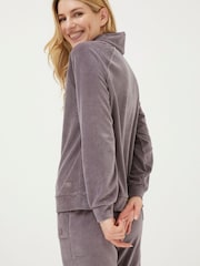 FatFace Purple Verity Velvet Funnel Top - Image 2 of 4