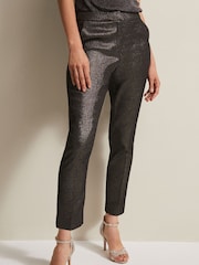 Phase Eight Gold Ulrica Shimmer Straight Leg Trousers - Image 1 of 6