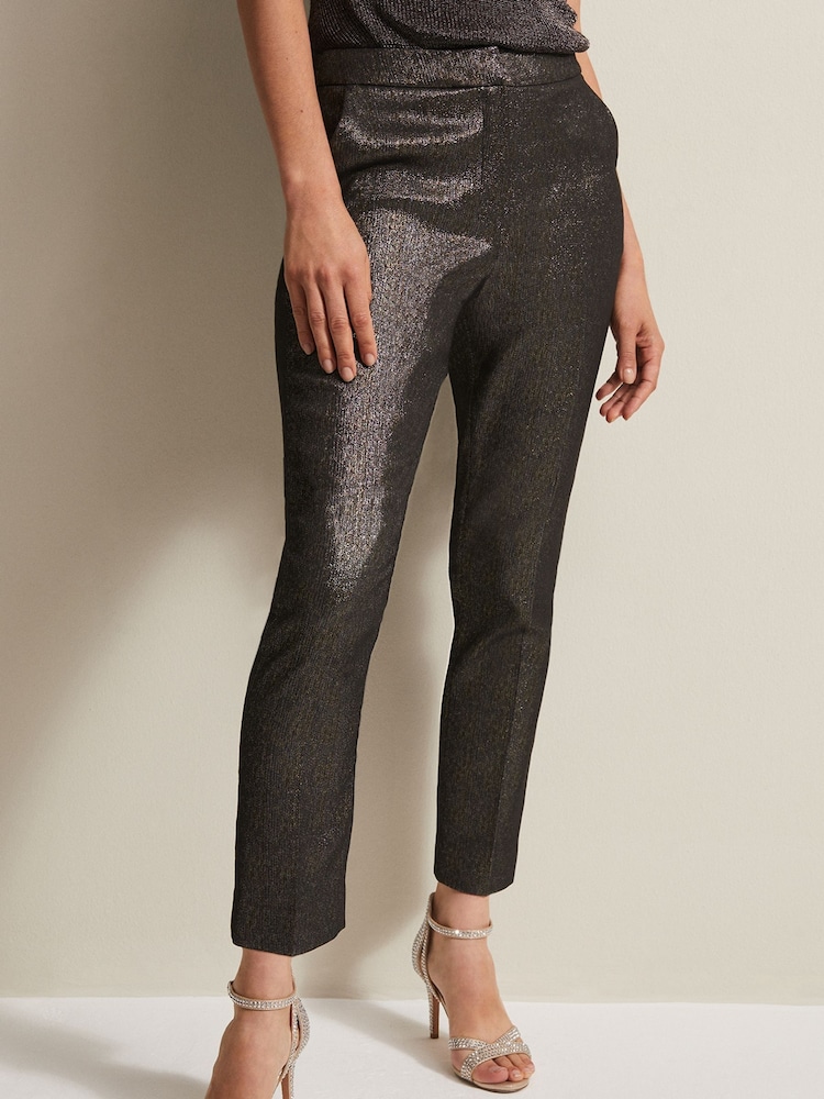 Phase Eight Gold Ulrica Shimmer Straight Leg Trousers - Image 1 of 6