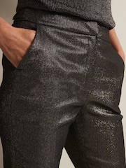 Phase Eight Gold Ulrica Shimmer Straight Leg Trousers - Image 5 of 6