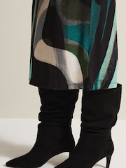 Phase Eight Black Suede Boots - Image 1 of 7