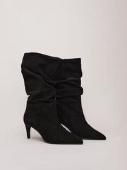 Phase Eight Black Suede Boots - Image 4 of 7