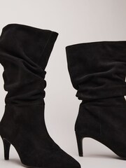 Phase Eight Black Suede Boots - Image 5 of 7