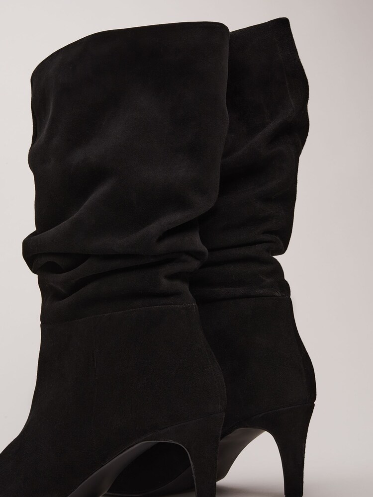 Phase Eight Black Suede Boots - Image 7 of 7