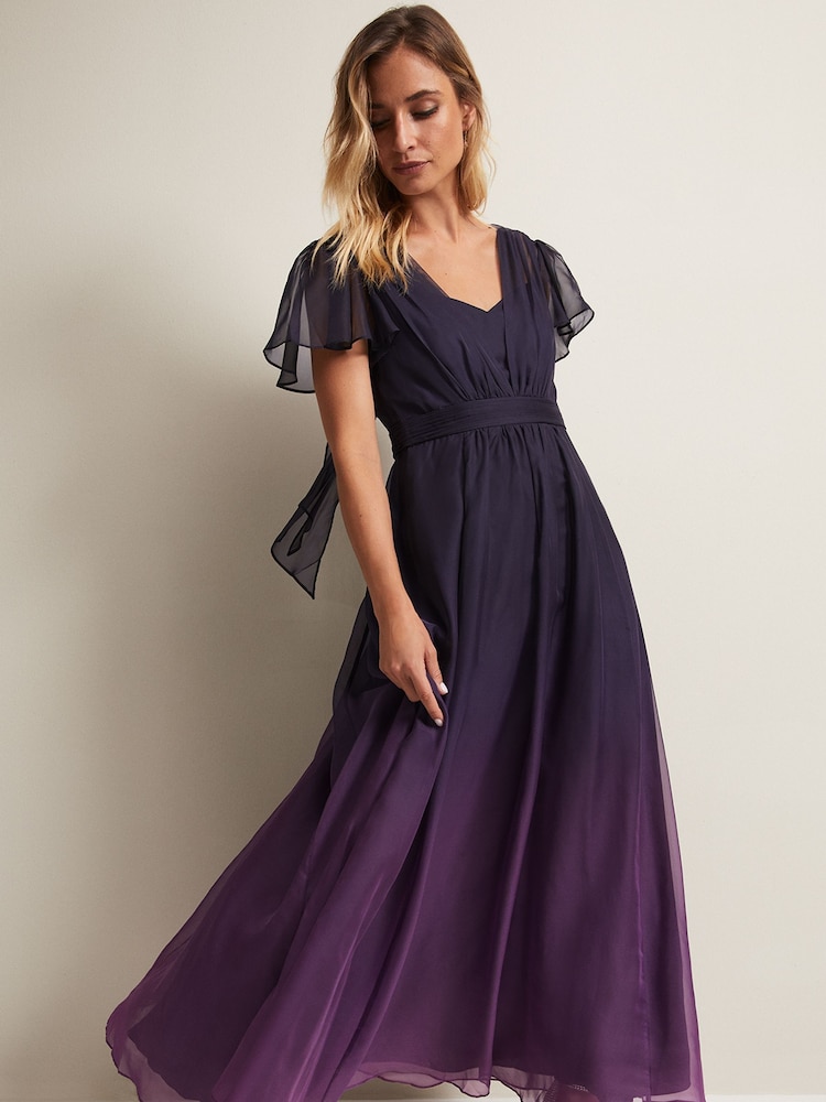 Phase Eight Purple Selene Ombre Maxi Dress - Image 1 of 6