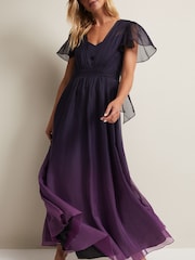Phase Eight Purple Selene Ombre Maxi Dress - Image 3 of 6