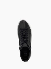 Dune London Black Suiter Zip Detail Hi Top Trainers - Image 6 of 6