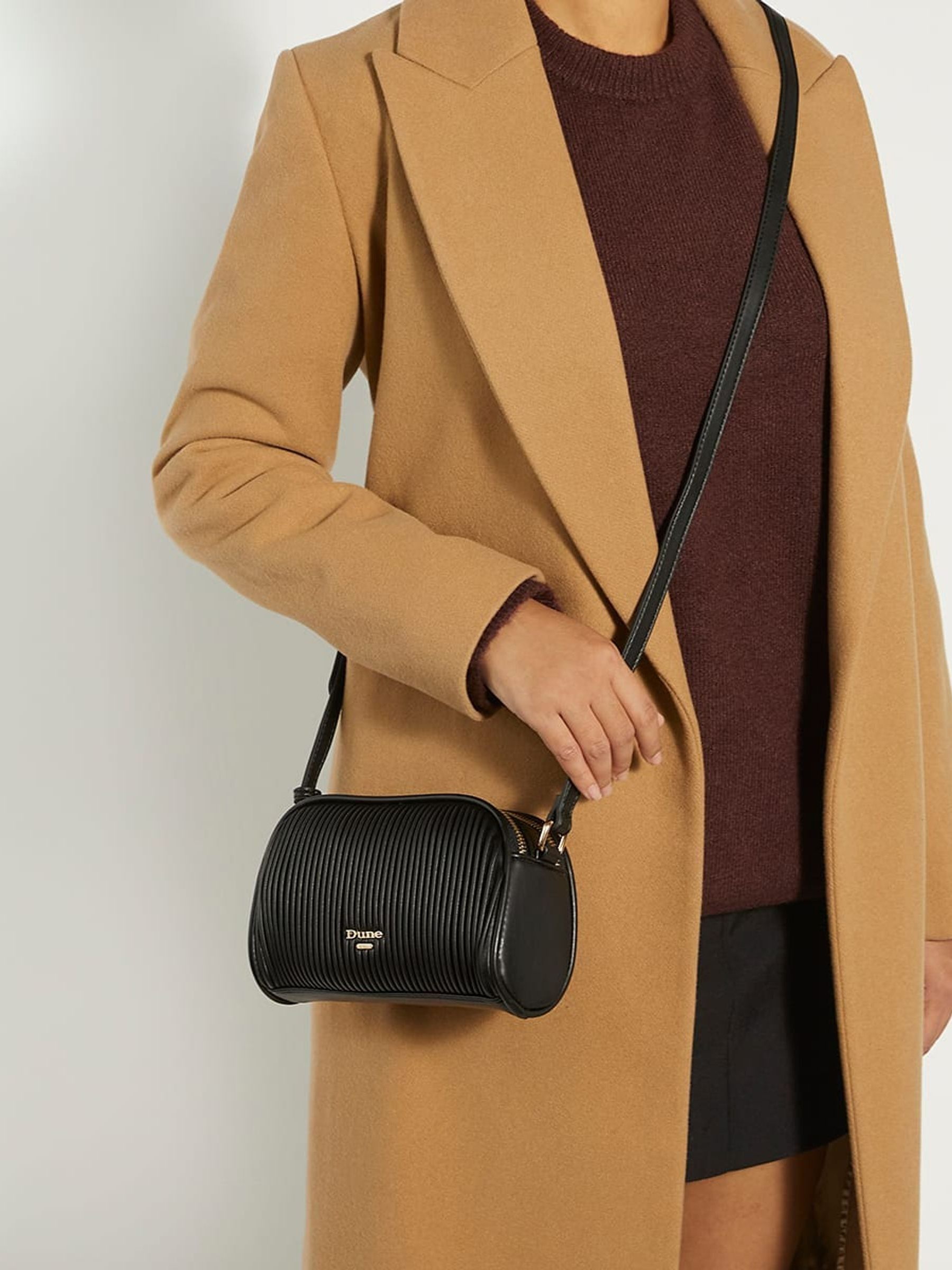 Buy Dune London Black Detail Pleat Cross Body Mini Bag from Next Ireland