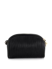 Dune London Black Detail Pleat Cross-Body Mini Bag - Image 4 of 6