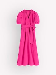 Розовый - Boden Double Cloth Puff Sleeve Dress - Изображение 1 1
