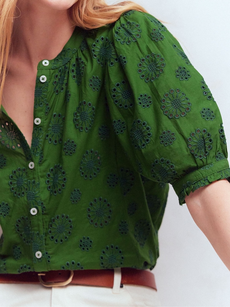 Boden Green Camille Short Sleeve Top - Image 2 of 5