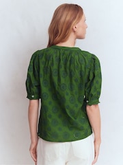 Boden Green Camille Short Sleeve Top - Image 3 of 5