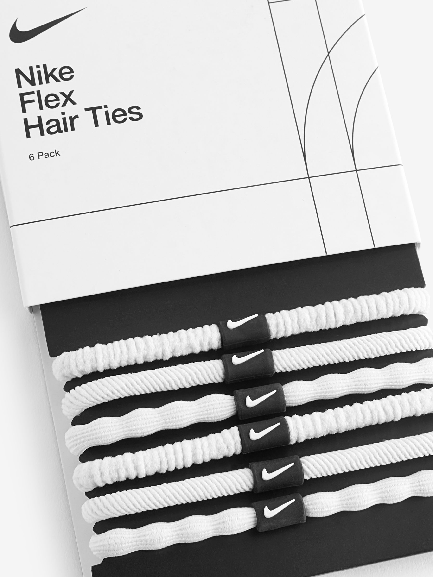 Buy Nike Black White Flex Hair Tie 6 Pack from Next Slovakia
