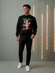 Navy Blue Simpsons Homer Christmas Sweatshirt - Image 2 of 8