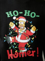 Navy Blue Simpsons Homer Christmas Sweatshirt - Image 4 of 8