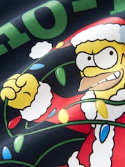 Navy Blue Simpsons Homer Christmas Sweatshirt - Image 7 of 8