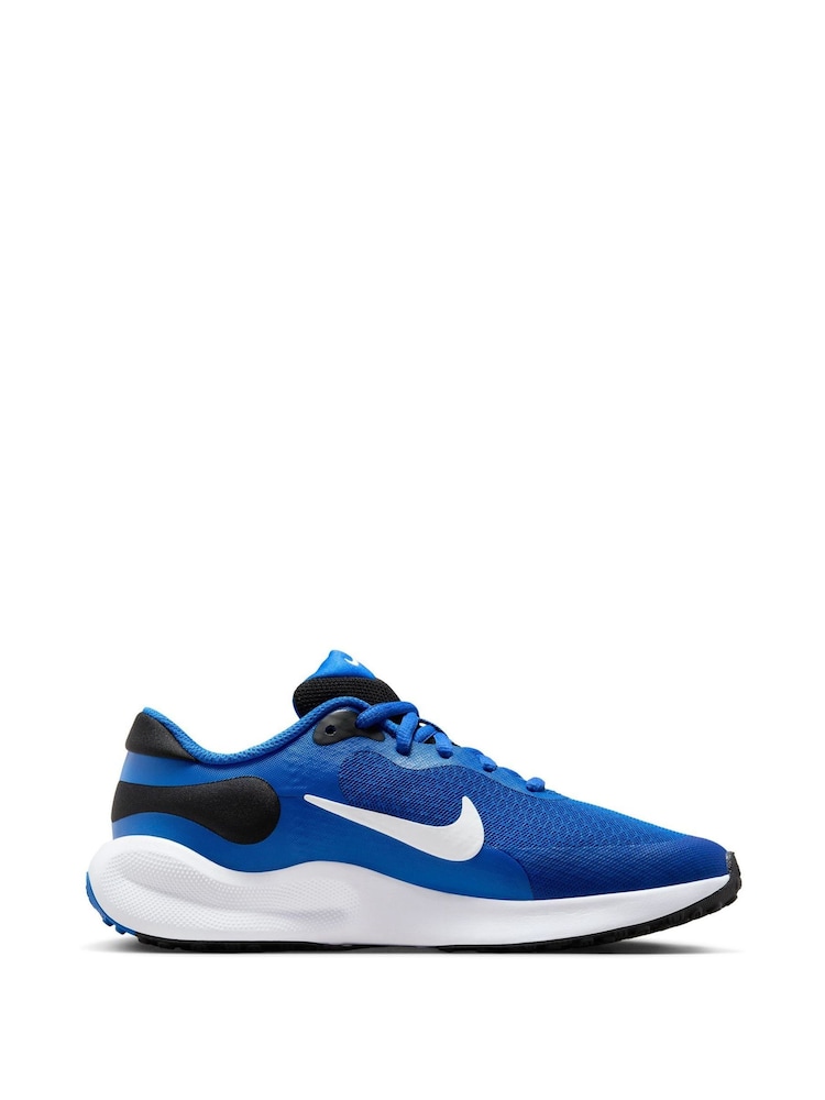 Nike Blue/White Youth Revolution 7 Trainers - Image 1 of 12