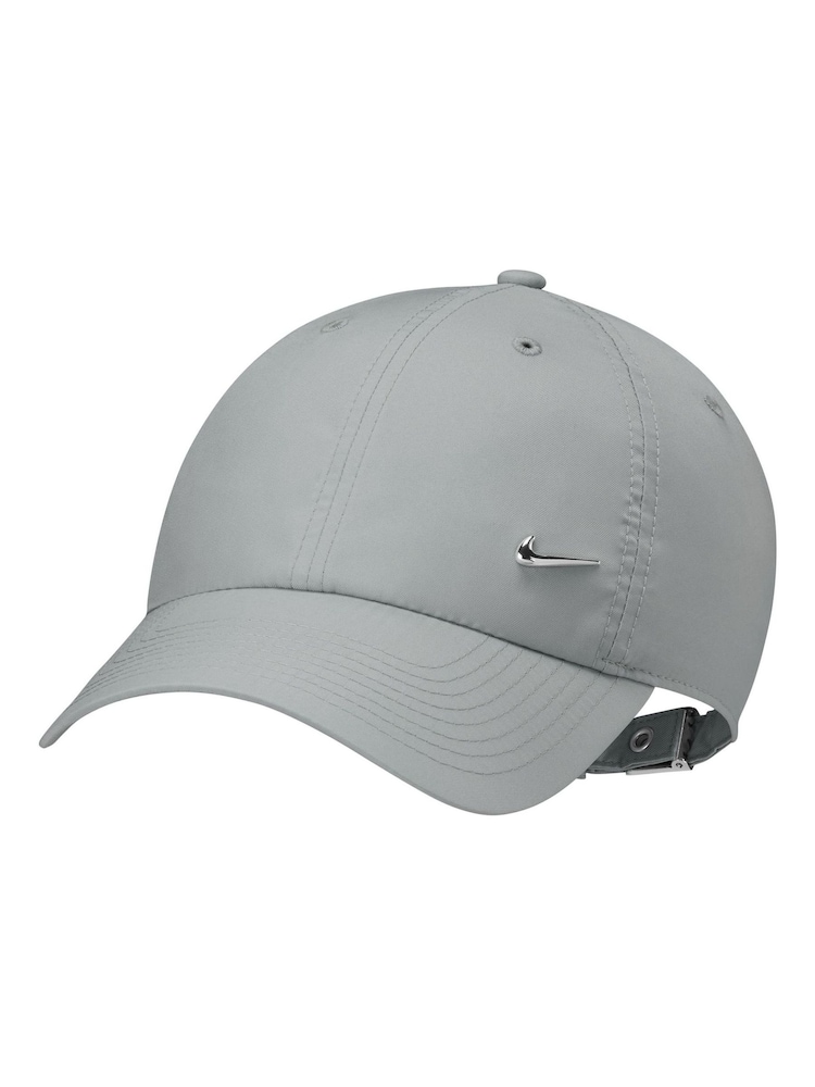 Nike Grey Dri-FIT Club Unstructured Metal Swoosh Cap - Image 4 of 6