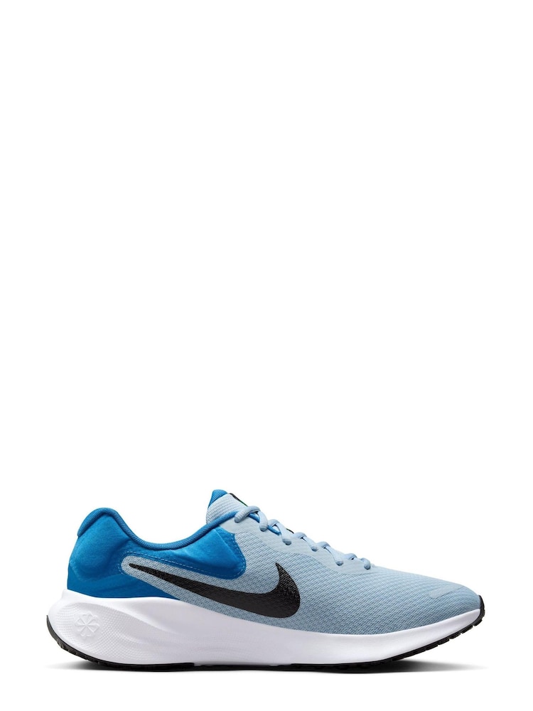 Nike Light Blue Revolution 7 Road Running Trainers - Image 3 of 11