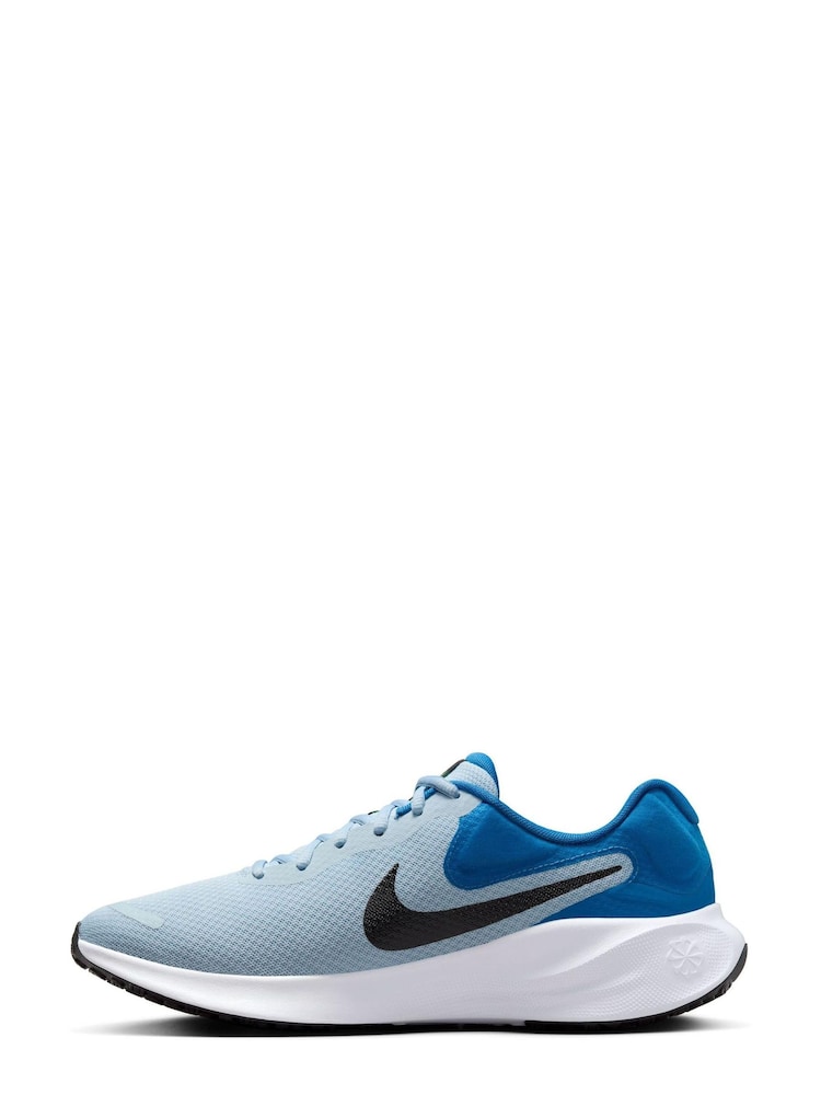 Nike Light Blue Revolution 7 Road Running Trainers - Image 4 of 11