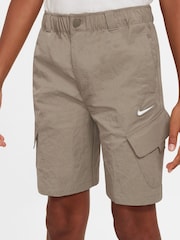Nike Brown Woven Cargo Shorts - Image 1 of 4