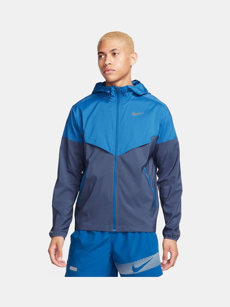 Nike Blue Windrunner Repel Running Jacket - Image 1 of 7