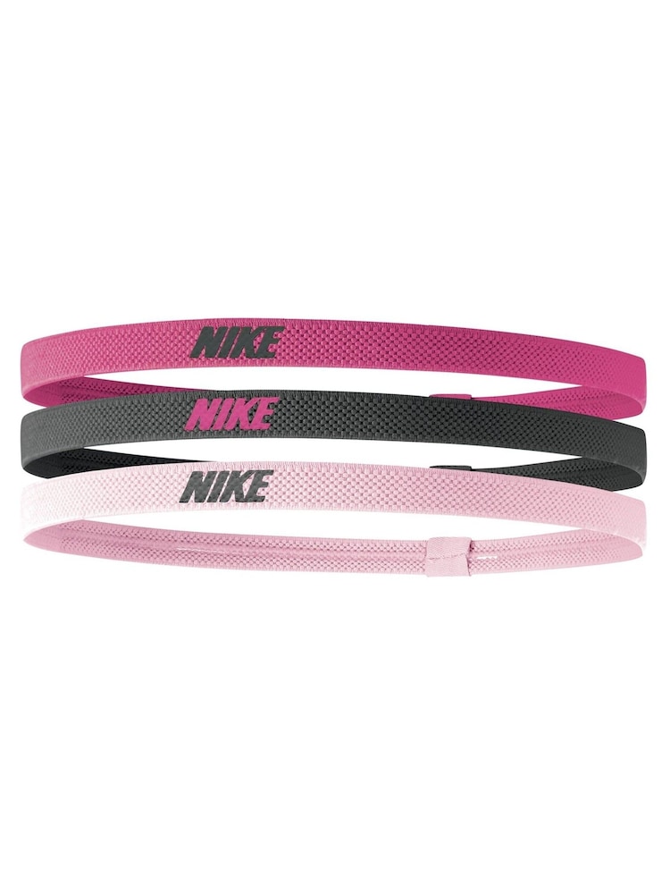 Nike Pink Elastic 2.0 Headbands 3 Pack - Image 1 of 4