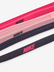 Nike Pink Elastic 2.0 Headbands 3 Pack - Image 4 of 4